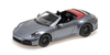 1/43 Minichamps 2024 Porsche 911 (992.2) Carrera GTS Cabriolet (Grey) Diecast Car Model