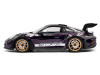 1/18 Solido 2024 Porsche 911 GT3 RS Weissach Package (Viola Purple Metallic with Gold Wheels) Diecast Car Model
