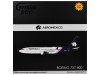Boeing 737-800 Commercial Aircraft with Flaps Down "AeroMexico" (N957AM) White with Dark Blue Tail "Gemini 200" Series 1/200 Diecast Model Airplane by GeminiJets