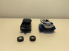 DAMAGED AS-IS 1/64 Johnny Lightning 1985 Toyota SR5 Pickup with Malibu Speed Boat Trailer (Blue) Diecast Models DAMAGED AS-IS 1/64 Johnny Lightning 1985 Toyota SR5 Pickup with Malibu Speed Boat Trailer (Blue) Diecast Models