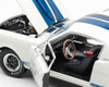 1/18 Shelby Collectibles 1965 Ford Mustang Shelby GT350R (White with Blue Stripes and Printed Carroll Shelby's Signature on the Roof) Diecast Car Model