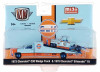 CHASE CAR 1/64 M2 Machines 1973 Chevrolet C30 Wedge Truck & 1978 Chevrolet Silverado 10 Bedless Gulf Livery Blue Diecast Car Models