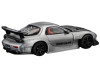Mazda RX-7 RE-Amemiya RHD (Right Hand Drive) Silver Metallic with Carbon Hood "Japan Minicar a Gogo Exclusive" 1/64 Diecast Model Car by Pop Race