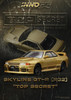 1/64 Inno64 Nissan Skyline GT-R GTR R32 Top Secret BNR32 (650R) (Gold) Diecast Car Model