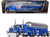 Peterbilt 389 with 63" Flattop Sleeper Cab and Mississippi LP Tank Trailer "Acord Transportation" Blue and Silver 1/64 Diecast Model by DCP/First Gear