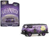 Volkswagen Type 2 Panel Van "Halloween 2025" Black and Purple with Graphics "Hobby Exclusive" Series 1/64 Diecast Model Car by Greenlight
