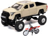 1/32 New Ray Toyota Tundra Pro With Honda CR250R (Tan Cream White) Xtreme Off-Road Diecast Car Model