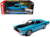 1972 Dodge Demon GSS "Mecum Auctions" Petty Blue with Black Stripes "American Muscle" Series 1/18 Diecast Model Car by Auto World