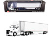 1/64 First Gear Freightliner® Fifth Generation Cascadia® Day Cab & 53’ Utility® Trailer with Skirts (White) Diecast Model