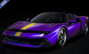 1/18 BBR Ferrari 849 Testarossa Spider (Hong Kong Purple with Yellow Stripe) Car Model