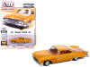 1961 Dodge Dart Phoenix Lowrider Mango Smoothie Metallic with Graphics and Orange Interior "Vintage Muscle" Series 1/64 Diecast Model Car by Auto World