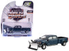1/64 Greenlight 2022 Ford F-450 Dually with Snow Plow (Antimatter Blue) Diecast Car Model