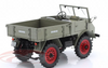 118 Schuco Unimog 401 with Soft Top (Grey with Redness Rims) Diecast Car Model
