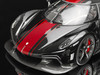 1/18 Frontiart Koenigsegg Jesko Absolut 7355 (Jet Black with Red Stripe) Car Model Limited 100 Pieces