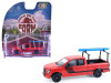 1/64 Greenlight 2015 Ford F-150 with ladder Rack (Red) Diecast Model