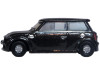 Mini Cooper S RHD (Right Hand Drive) Midnight Black with Silver Stripes 1/148 (N) Scale Diecast Model Car by Oxford Diecast