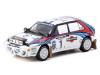 1/64 Tarmac Works 1992 Lancia Delta HF Integrale Safari Rally Juha Kankkunen, Juha Piironen Diecast Car Model