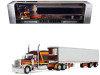 1/64 First Gear Peterbilt Model 389 Pride-N-Class with 70” Mid-Roof Sleeper & 53’ Utility Trailer with Reefer Big Rigs® Series II #4 Hurricane Express Diecast Car Model