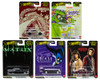 1/64 Hot Wheels 5-Car Set Pop Culture N Case 2025 Assortment Nissan Skyline GT-R BNR34 Godzilla, Reptar Wagon Remorque Rugrats, 1964 Lincoln Continnetal Matrix, Batman Animated Batmobile, 1983 BMW 733i Stranger Things Diecast Car Models