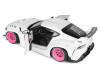 1/18 Solido 2025 Toyota GT Supra Liberty Walk (White with Pink Wheels) Diecast Car Model