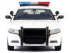 2023 Dodge Charger Pursuit Police Car Unmarked White with Flashing Light Bar Front and Rear Lights and 2 Sounds "Builder's Kit" 1/24 Diecast Model Car by Motormax