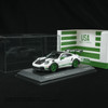 1/64 Minichamps 2023 Porsche 911 992 GT3 RS Weissach Package Tribute to America (White with Green Wheels) Diecast Car Model