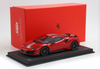 1/18 BBR Ferrari 488 Pista (Rosso Corsa Red with Carbon Fiber Rims & Spoiler) Car Model