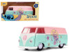 1961 Volkswagen Bus Pink and Blue with Graphics "Disney's Stitch" "Hollywood Rides" Series 1/32 Diecast Model Car by Jada