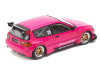 1/64 Poprace Honda Pandem Civic EG6 (Pink) Diecast Car Model