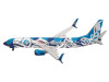 Boeing 737-800 Commercial Aircraft "Alaska Airlines - Salmon People Livery" (N559AS) Blue and White 1/500 Diecast Model Airplane by Herpa