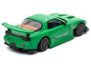 Mazda RX7 "RE Amemiya" Widebody RHD (Right Hand Drive) Green 1/64 Diecast Model Car by Pop Race