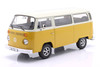 1/18 KK-Scale 1972 Volkswagen VW T2b Bus with Fuchs Wheels (Yellow & White) Diecast Car Model