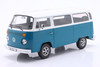 1/18 KK-Scale 1972 Volkswagen VW T2b Bus with Fuchs Wheels (Blue & White) Diecast Car Model