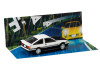 1/64 Hobby Japan Initial D Diorama Set Series Toyota Corolla Levin (AE86) Wataru Akiyama VS Keisuke Takahashi Diecast Car Model