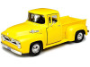 1/24 Motormax 1955 Ford F-100 Pickup Truck Yellow Diecast Car Model