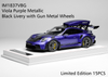 1/18 Ivy Merit Porsche 911 (992) GT3 RS (Violet Purple Metallic with Black Livery & Gun Metal Wheels) Car Model with Detachable Roof Rack Limited 15 Pieces