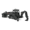 Diecast Masters CAT Micro 420E Backhoe Loader (Black Finish) with Accessories in Tool Box