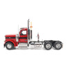 1/32 Diecast Masters Peterbilt Model 589 131-inches-BBC Day-Cab Tandem-Axle Truck Tractor (Legendary-Red color) Diecast Model