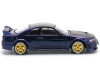 Skyline GT-R (R33) RHD (Right Hand Drive) Midnight Purple Metallic with Carbon Hood 1/64 Diecast Model Car by Pop Race