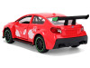 2016 Subaru WRX STI Red with "Knuckles" Graphics "Sonic the Hedgehog" (1991) Video Game "Hollywood Rides" Series 1/32 Diecast Model Car by Jada