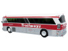 1964 MCI MC-5A Coach Bus "Trailways Chicago" White with Red Stripes "Vintage Bus & Motorcoach Collection" Limited Edition to 504 pieces Worldwide 1/87 (HO) Diecast Model by Iconic Replicas