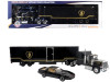 1980 GMC General Truck with Box Trailer Black with Gold Stripes and 1982 Pontiac Firebird Trans Am Black "Knight Set" "North American Vintage Truck Collection" Limited Edition to 252 pieces Worldwide 1/43 Diecast Model by Iconic Replicas