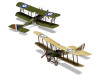 Level 2 Model Kit Royal Aircraft Factory BE2c Aircraft with 2 Scheme Options 1/72 Scale Plastic Model Kit by Airfix