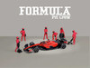 1/64 American Diorama Formula 1 Pit Crew Diecast Figures Set (Red - Best Fit for Ferrari Team) (car NOT included)