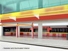 1/64 American Diorama Formula 1 Grand Prix Paddock Pit Stop Diorama with F1 Crew Figures Set (Red - Best Fit for Ferrari Team) (car NOT included)