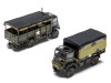 Level 2 Model Kit WWII 3-Ton General Service and Troop Trucks 1/76 Plastic Model Kit by Airfix