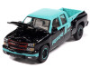 2006 Chevrolet Silverado Pickup Truck "Polaris RZR" Black and Blue "Big Country Collectibles" 2025 Series 1/64 Diecast Model Car by Auto World