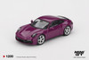 1/64 Mini GT 4-Car Set Porsche 911 (992) Carrera S, Porsche 911 (992) Targa 4S, Porsche 911 (992) GT3, Porsche 911 (992) GT3 RS Weissach Package (Rubystone Red) Diecast Car Models