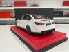 DEFECT AS-IS 1/18 BMW M3 Competition (G80) Alpine White Resin Car Model with Custom Display Case