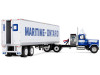 1/64 First Gear Mack Super-Liner with 36” Vintage Sleeper & 40’ Vintage Trailer with Reefer (LegacyTM Series #4 - Maritime-Ontario) Diecast Model